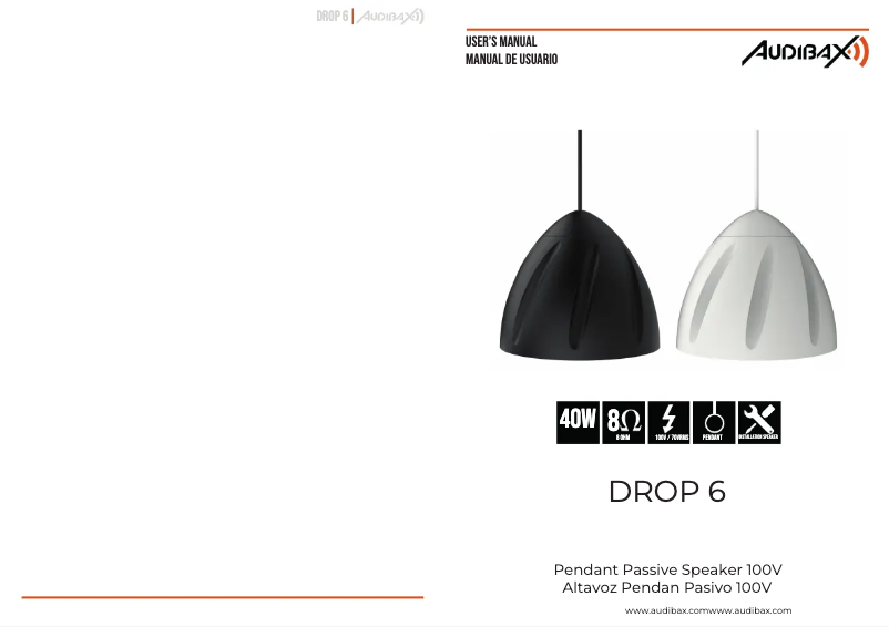 Page n°1 - Manuel utilisateur Audibax Drop 6
