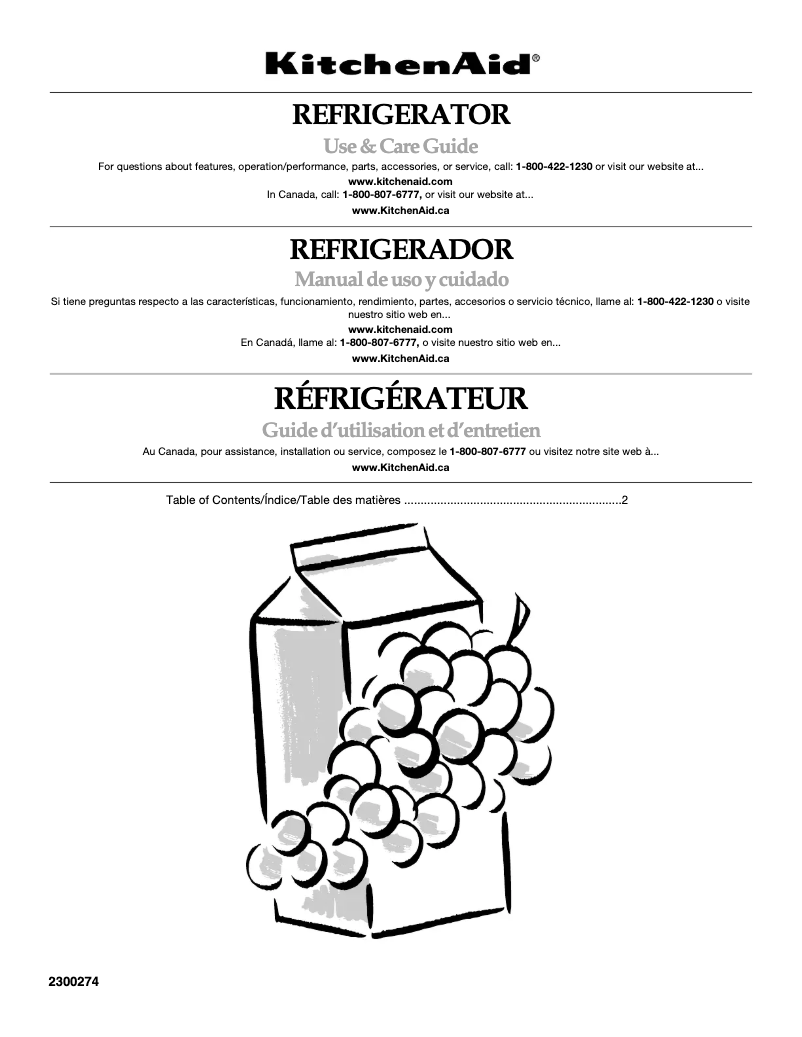Image de la première page du manuel de l'appareil Architect KURS24LSBS