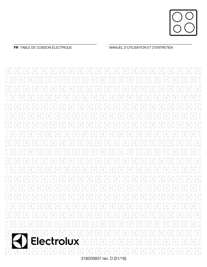 Page 1 de la notice Manuel utilisateur Electrolux EI30EC45KB