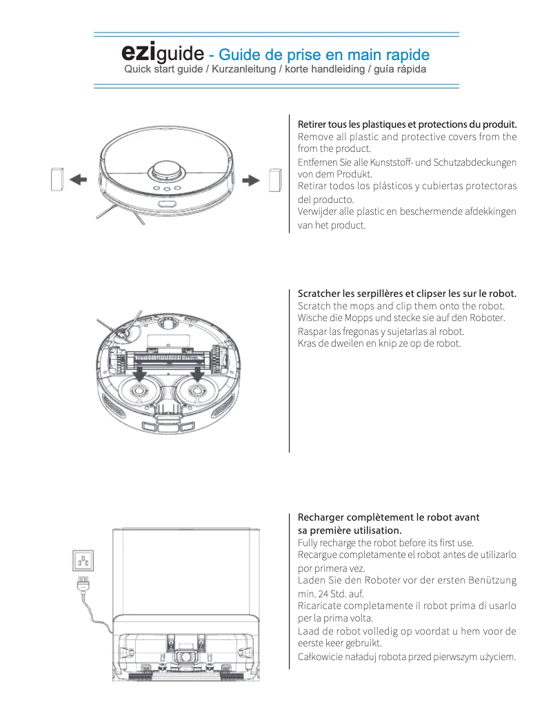 Page 1 de la notice Manuel utilisateur EZIclean All-in-one Z8 Pro