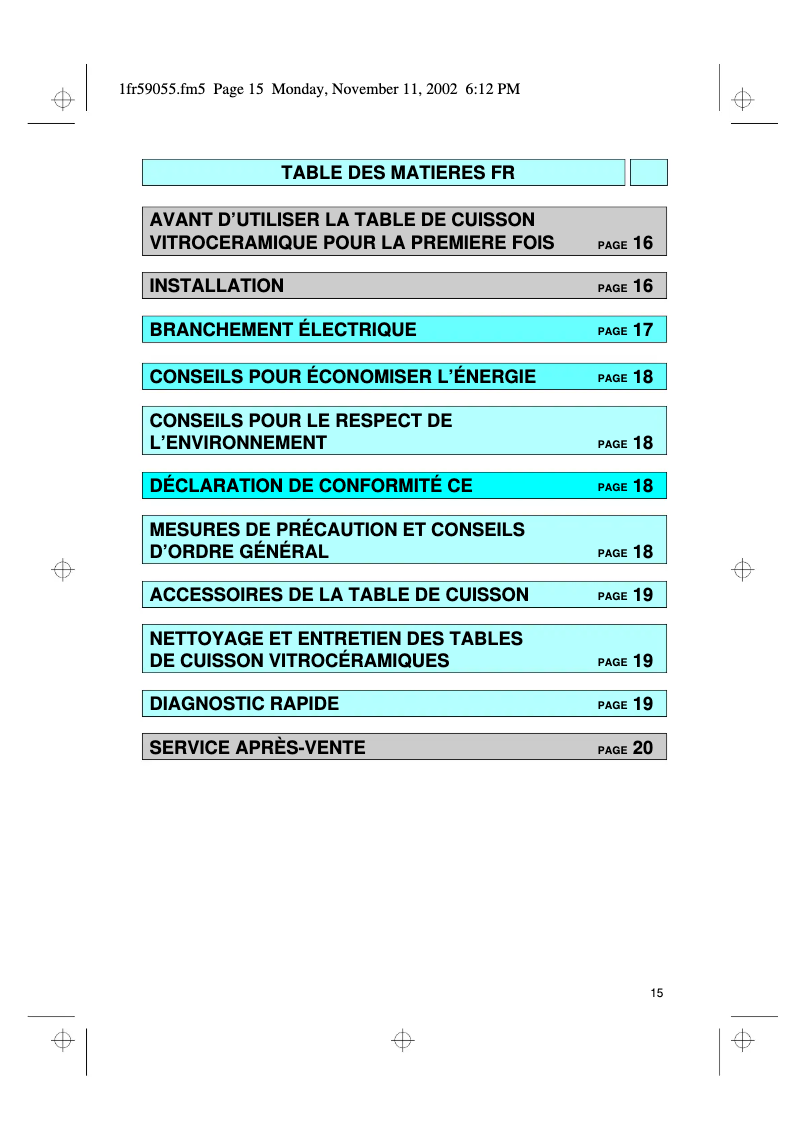 Page 1 de la notice Manuel utilisateur Bauknecht EKS 3482/2481 IN