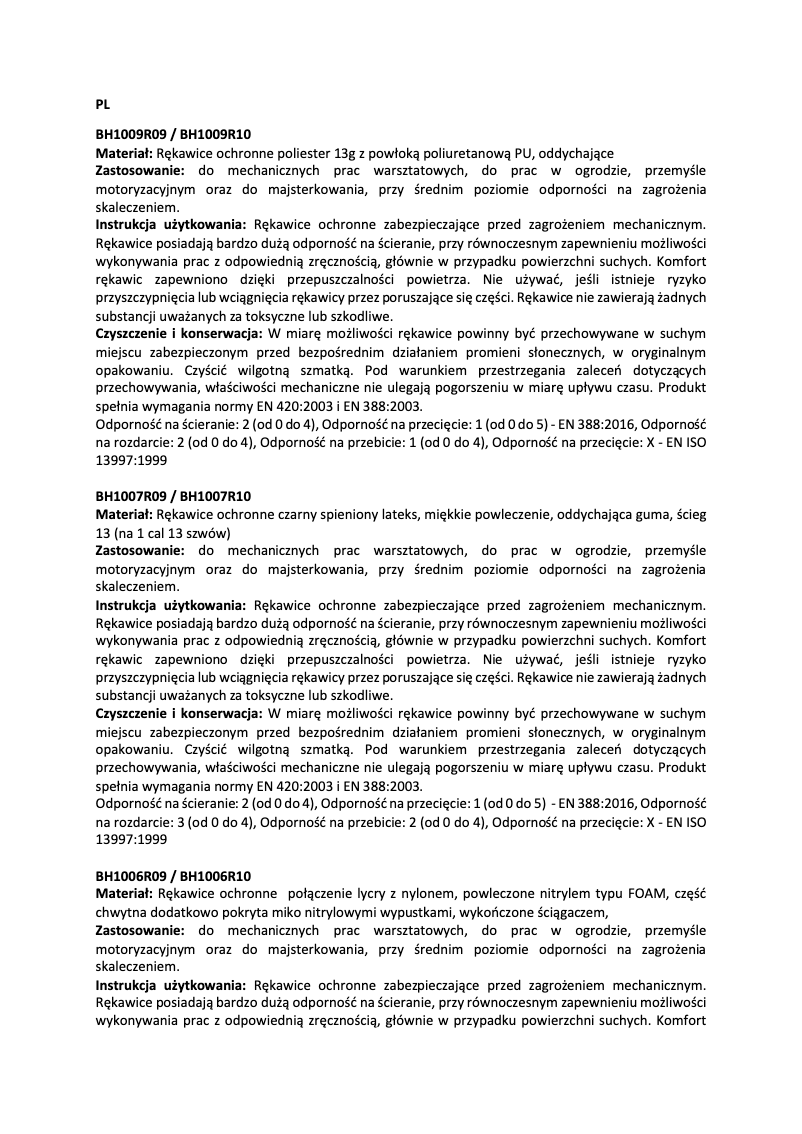 Image de la première page du manuel de l'appareil BH1006R10