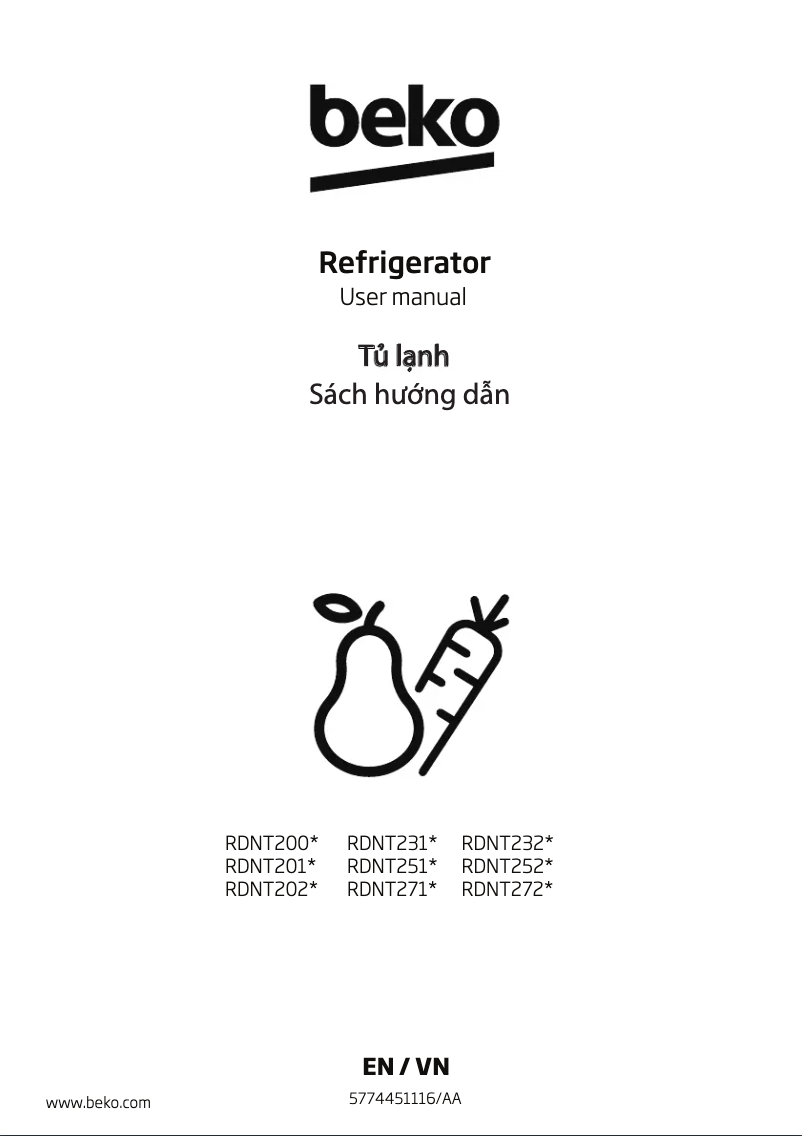 Image de la première page du manuel de l'appareil RDNT231I50VHFU