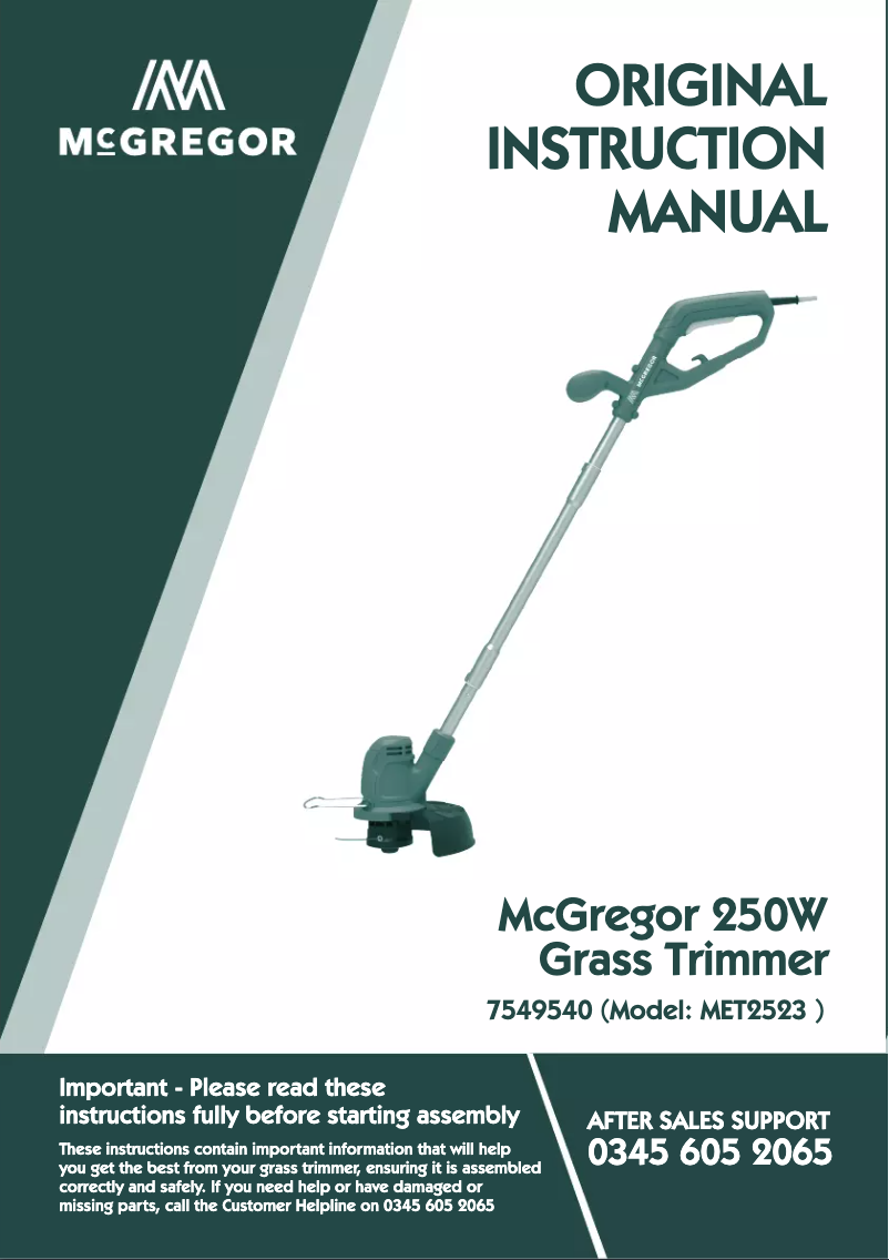 Página 1 del manual Manual de usuario McGregor MET2523