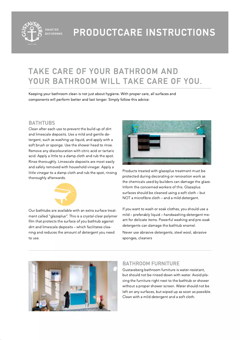 Página 1 del manual Manual de usuario Gustavsberg Round