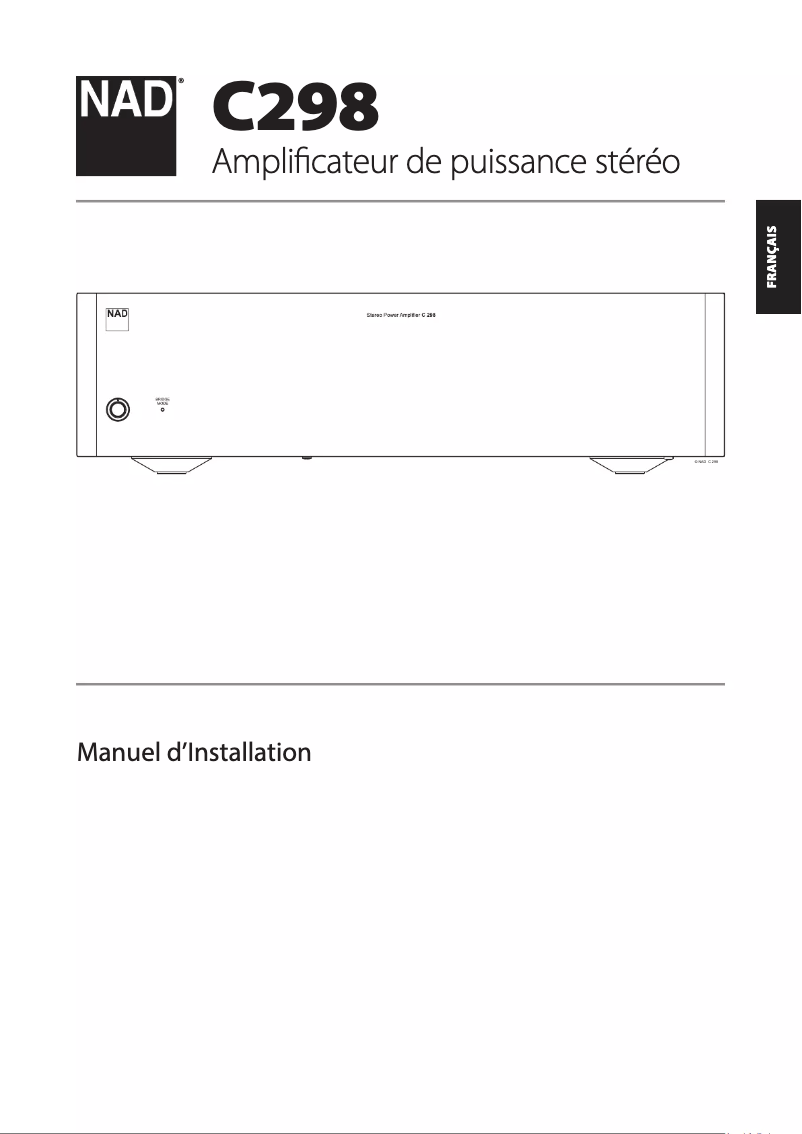 Page 1 de la notice Manuel utilisateur NAD C298