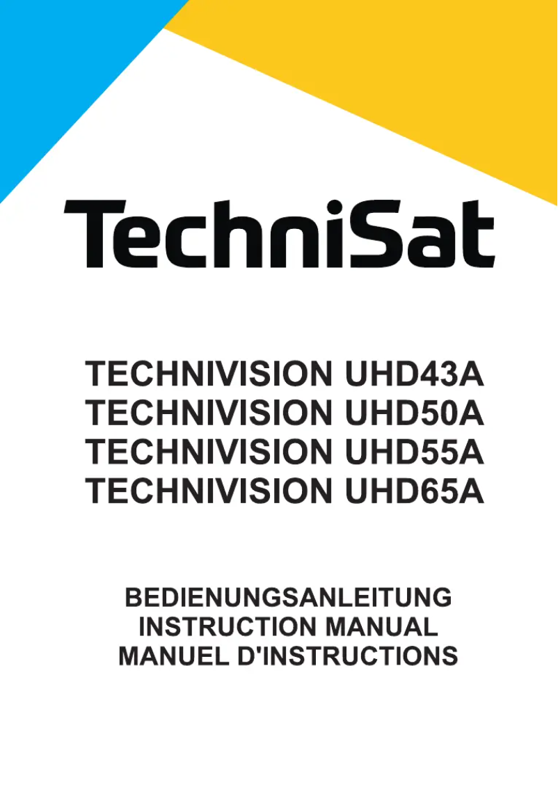 Page 1 de la notice Manuel utilisateur TechniSat TechniVision UHD50A