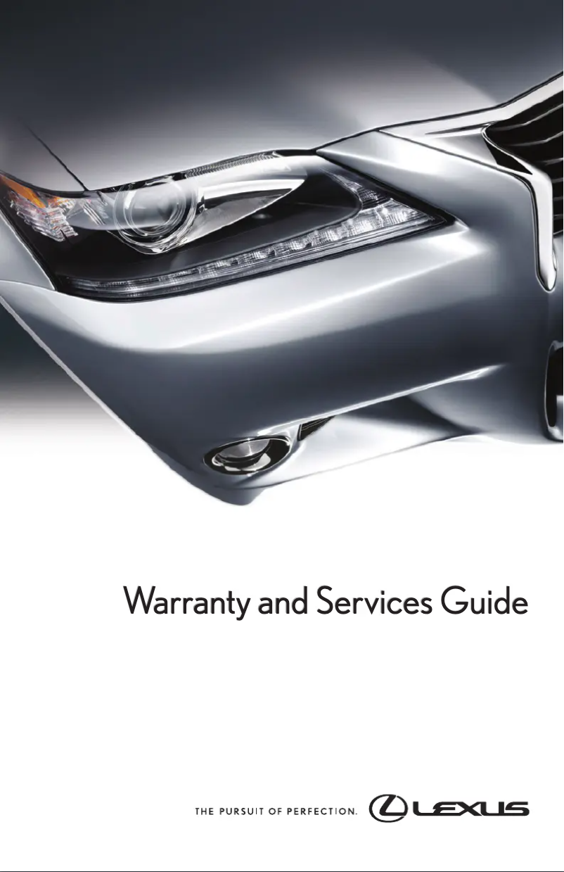 Página 1 del manual Información de garantía Lexus IS 300 (2016)