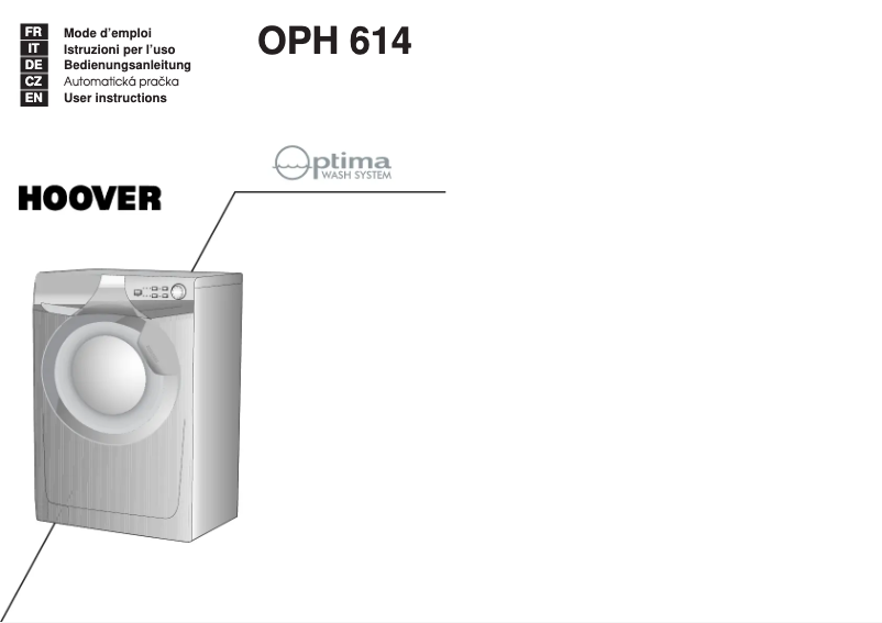 Image de la première page du manuel de l'appareil OPH 614-86S