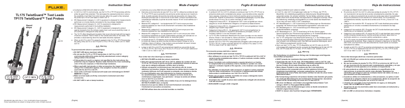 Page n°1 - Manuel utilisateur Fluke TL175
