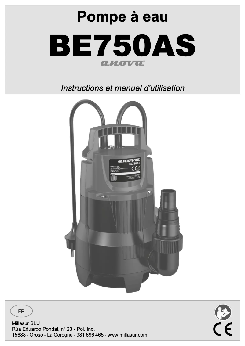 Page n°1 - Manuel utilisateur Anova BE750AS