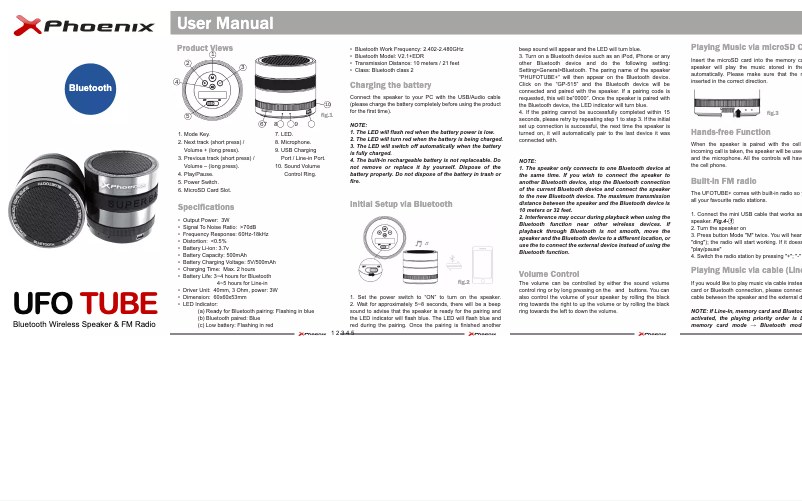 Page 1 de la notice Manuel utilisateur Phoenix Technologies Ufotube Plus