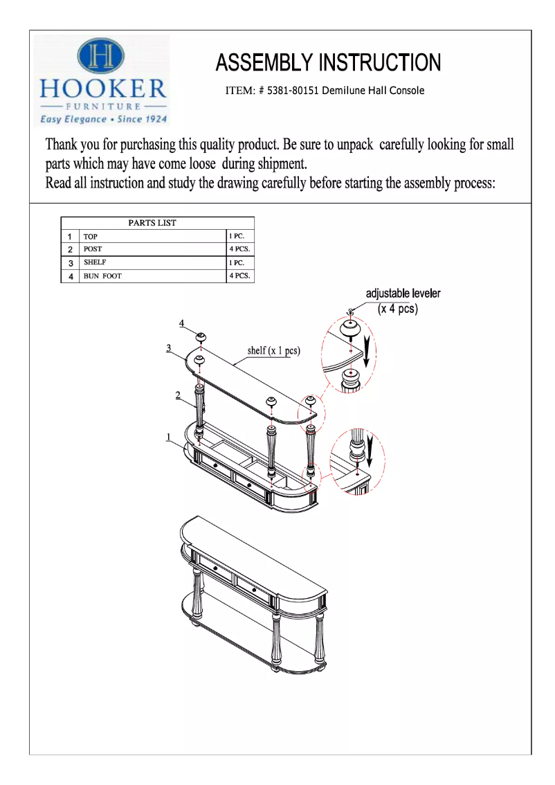 Page n°1 - Manuel utilisateur Hooker 5381-80151