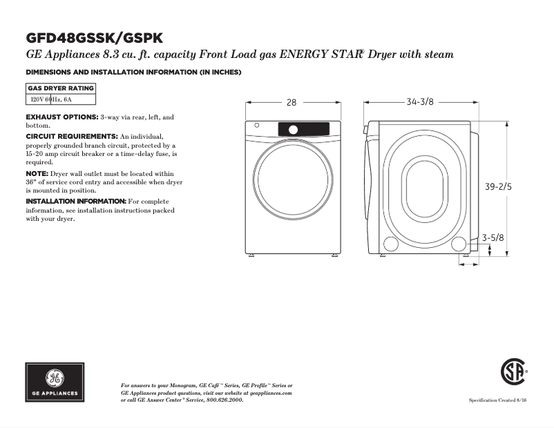 Image de la première page du manuel de l'appareil GFD48GSPKRR