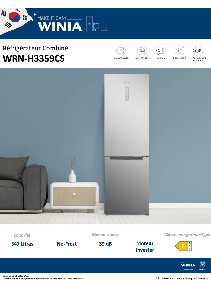 Image de la première page du manuel de l'appareil WRN-H3359CS