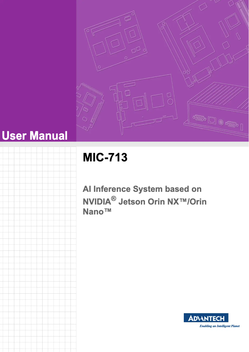 Page n°1 - Manuel utilisateur Advantech MIC-713-ON2A1