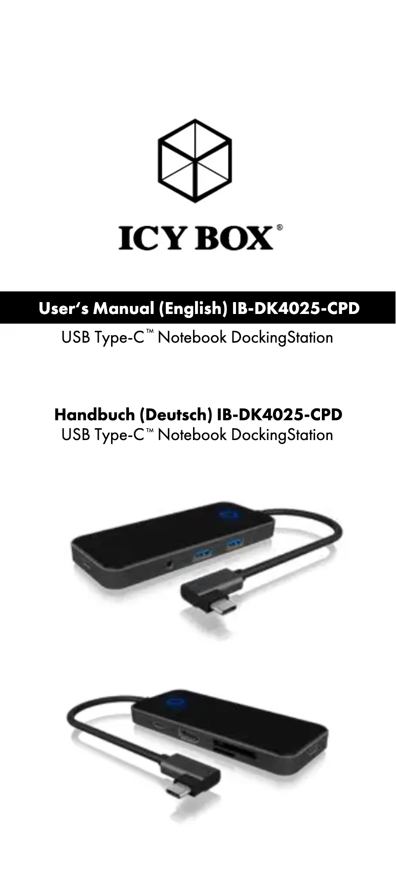 Imagen de la primera página del manual del dispositivo IB-DK4025-CPD