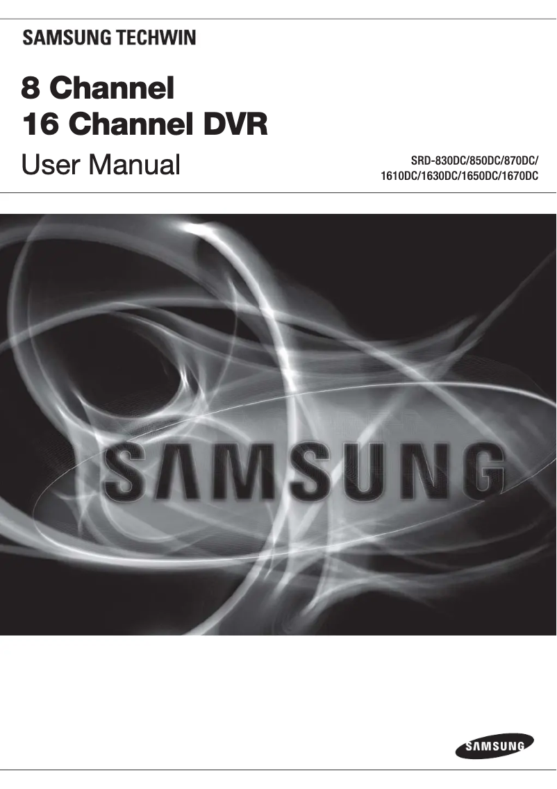 Page n°1 - Manuel utilisateur Samsung SRD-1650DC