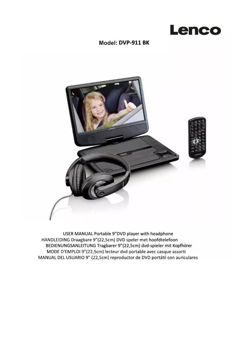 Page n°1 - Manuel utilisateur Lenco DVP-911