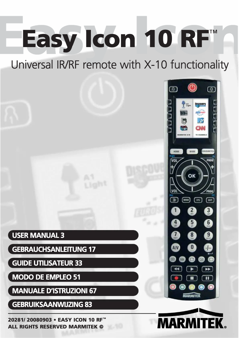 Página 1 del manual Manual de usuario Marmitek Easy Icon 10 RF