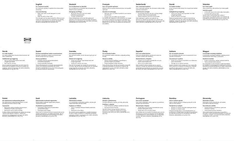 Page 1 de la notice Manuel utilisateur Ikea BEKANT 603.735.01