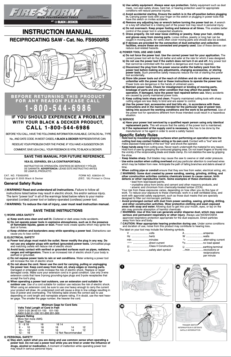 Page 1 de la notice Manuel utilisateur Black & Decker FS9500RS