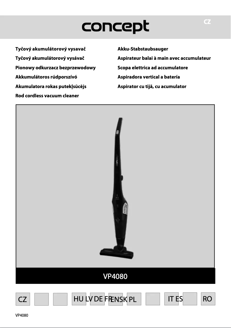 Page n°1 - Manuel utilisateur Concept VP4080