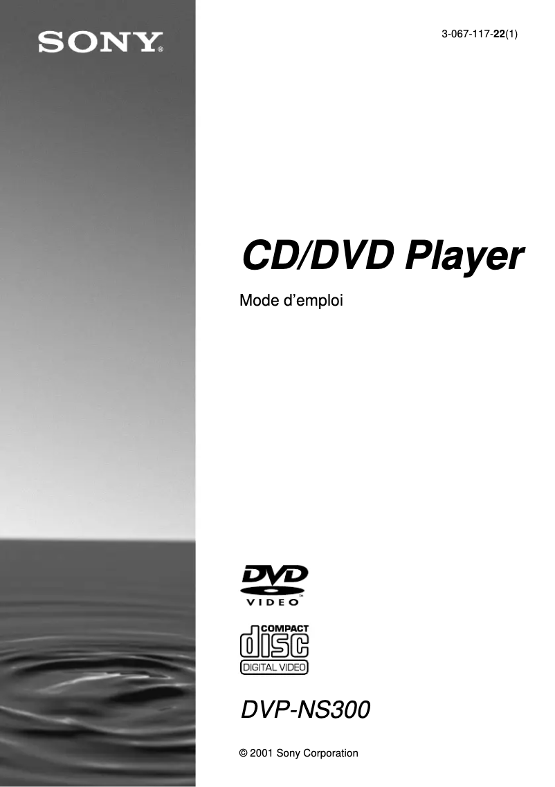 Page n°1 - Manuel utilisateur Sony DVP-NS300