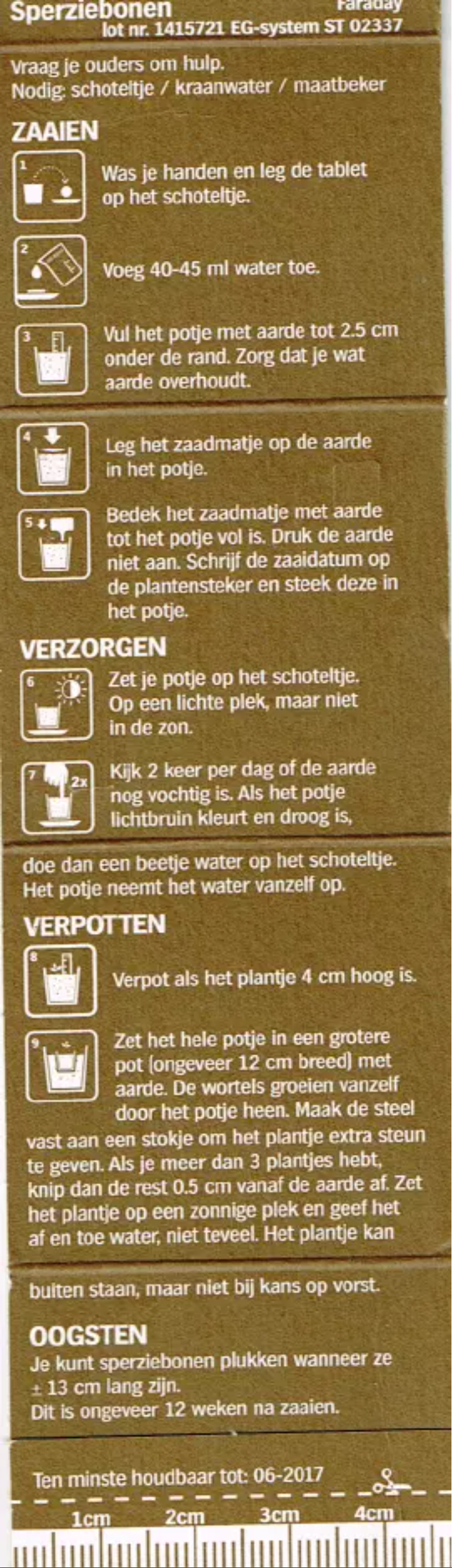 Page n°1 - Manuel utilisateur Albert Heijn Moestuintje Sperziebonen