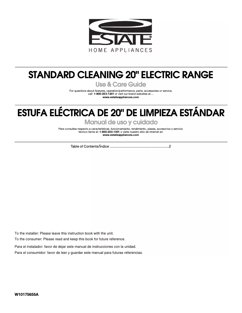 Página 1 del manual Manual de usuario Estate TEP200VAQ
