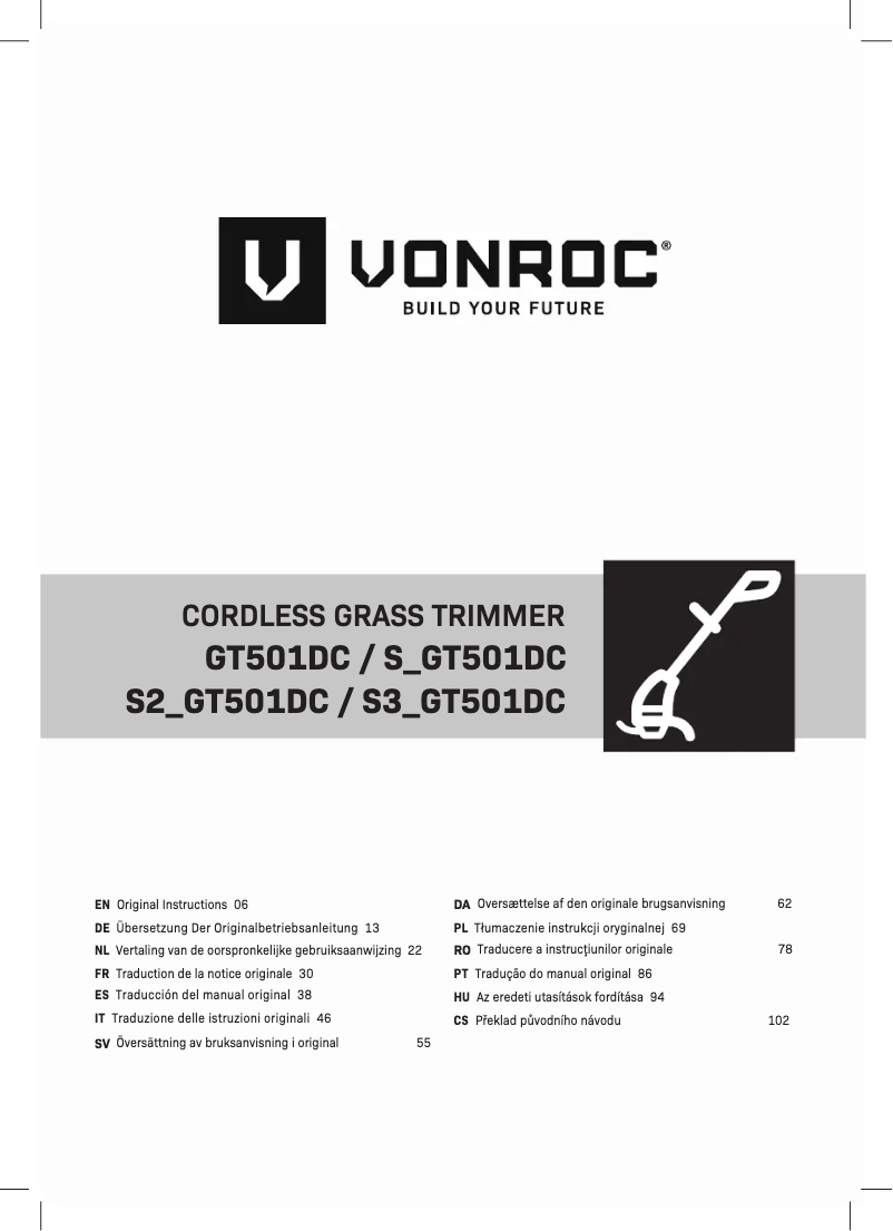 Page 1 de la notice Manuel utilisateur Vonroc S_GT501DC
