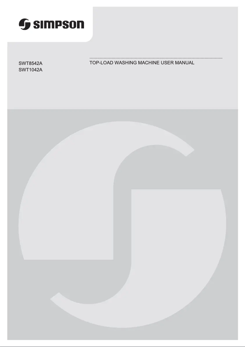 Page n°1 - Manuel utilisateur Simpson SWT1042A