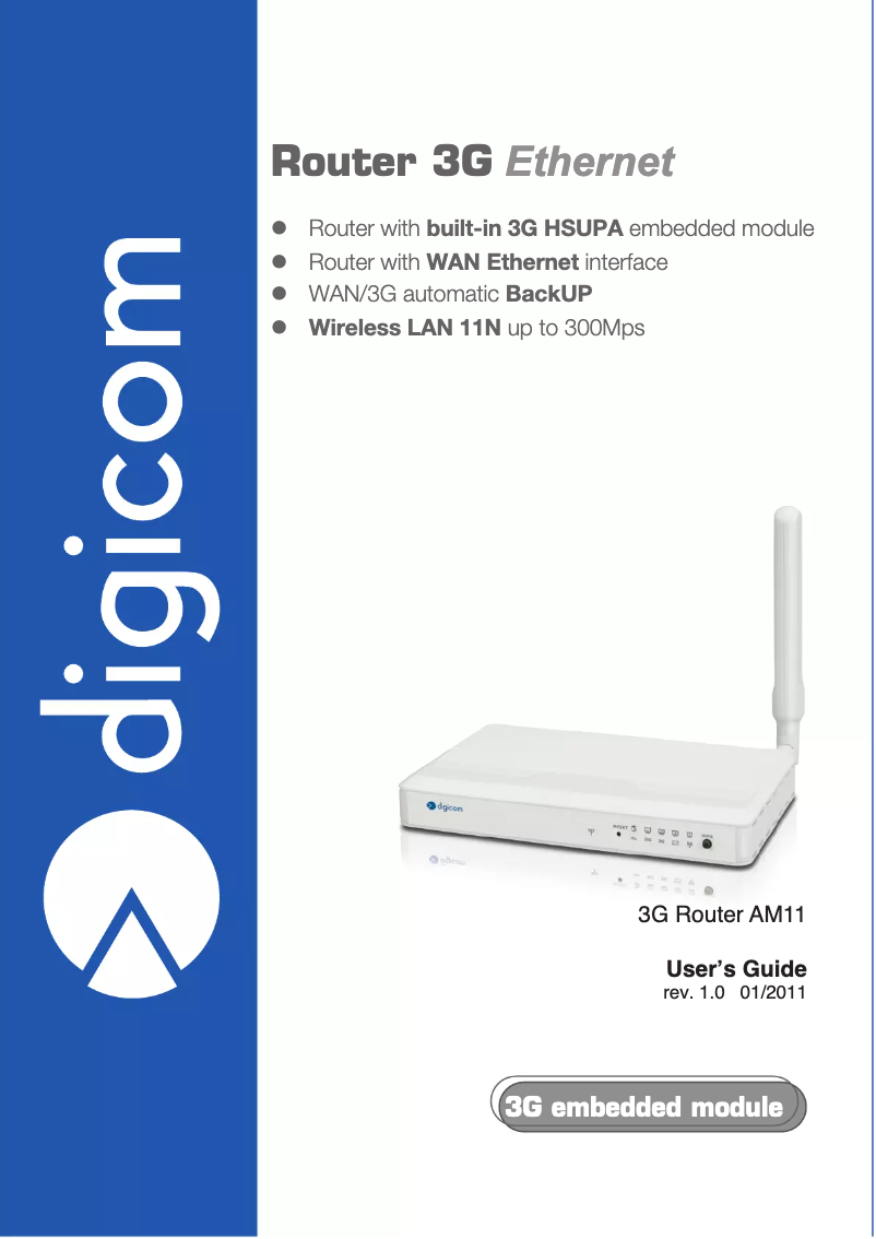 Page n°1 - Manuel utilisateur Digicom AM11