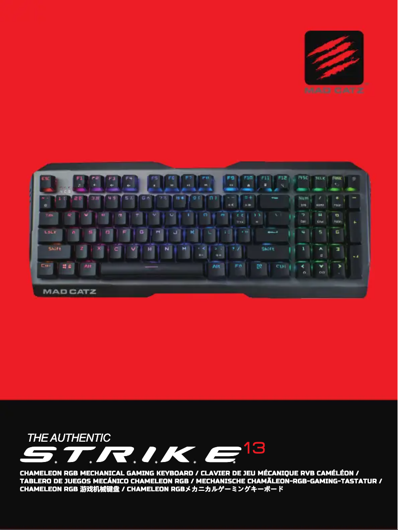 Page 1 de la notice Manuel utilisateur MadCatz S.T.R.I.K.E. 13