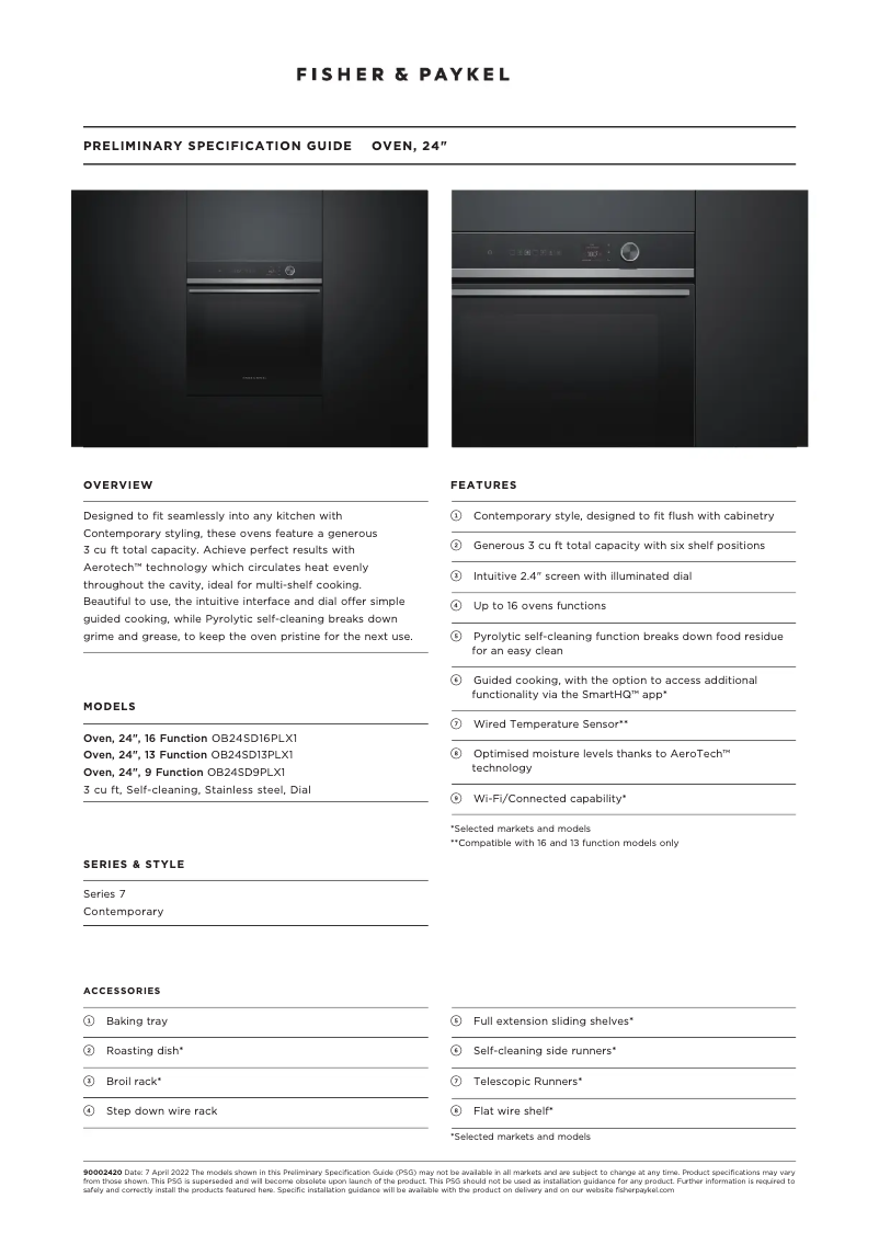 Image de la première page du manuel de l'appareil OB24SD11PLX1