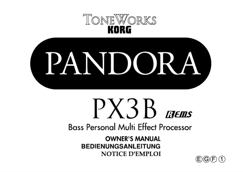 Page 1 de la notice Manuel utilisateur Korg PX3BT