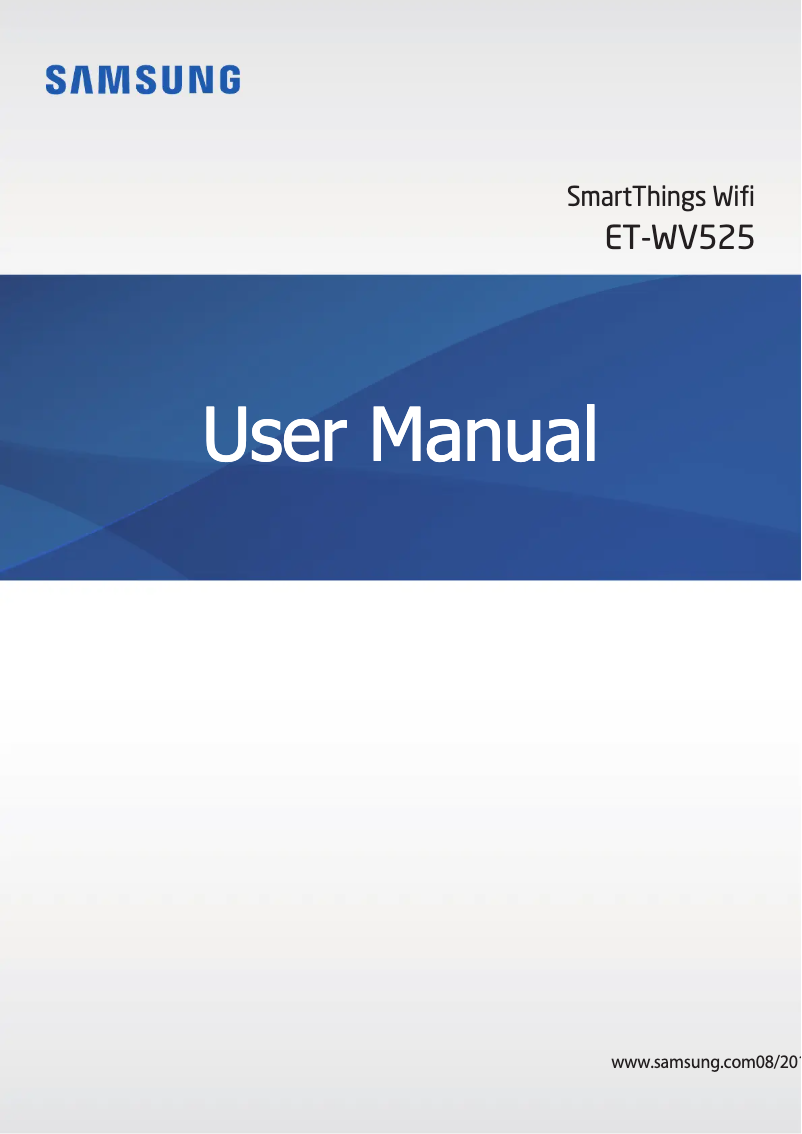 Imagen de la primera página del manual del dispositivo SmartThings