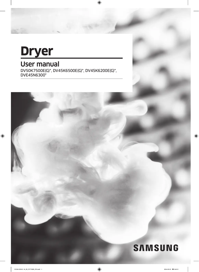 Image de la première page du manuel de l'appareil DV45K6500EV