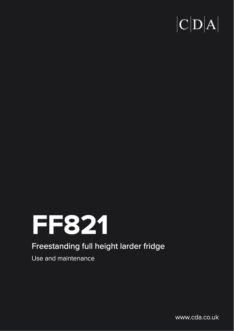 Page n°1 - Manuel utilisateur CDA FF821SC