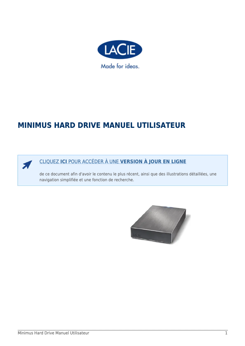 Image de la première page du manuel de l'appareil Minimus