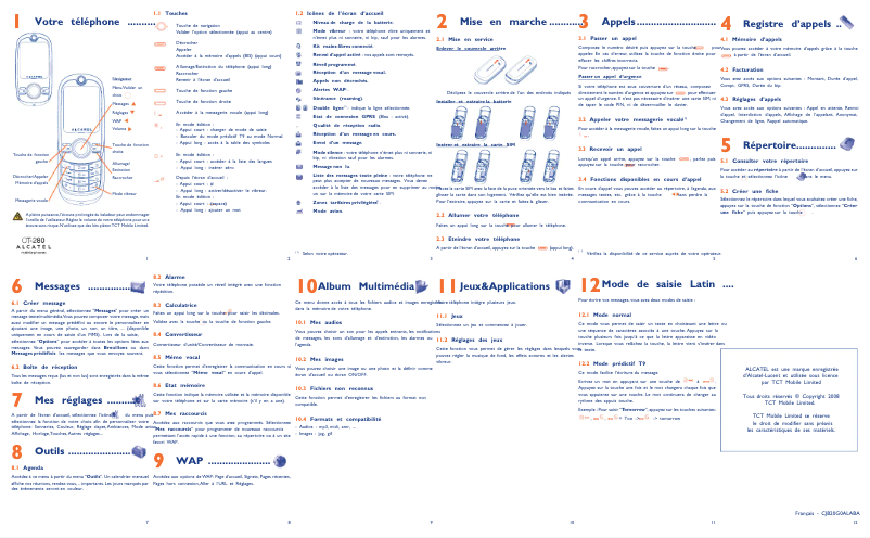 Page 1 de la notice Manuel utilisateur Alcatel One Touch 280