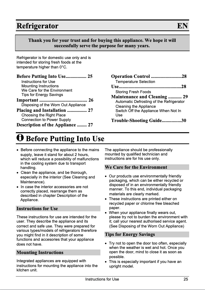 Image de la première page du manuel de l'appareil FL224P