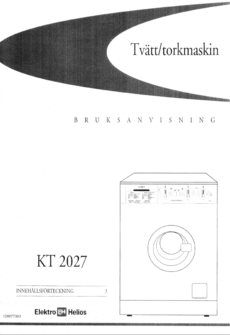 Page 1 de la notice Manuel utilisateur Elektro Helios KT2027