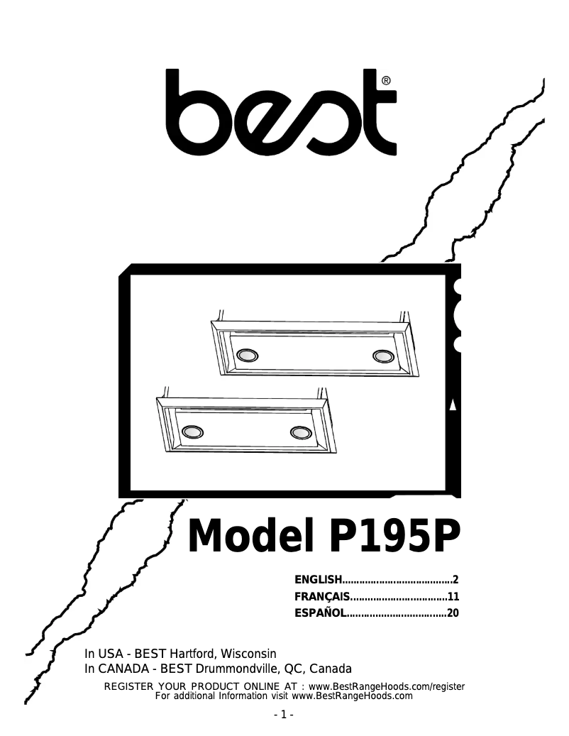 Page 1 de la notice Guide d'installation Best P195P1M52SB6