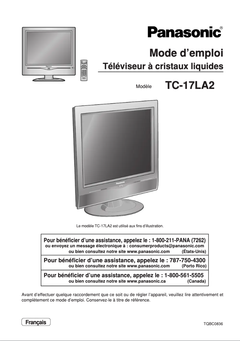 Página 1 del manual Manual de usuario Panasonic TC-17LA2D