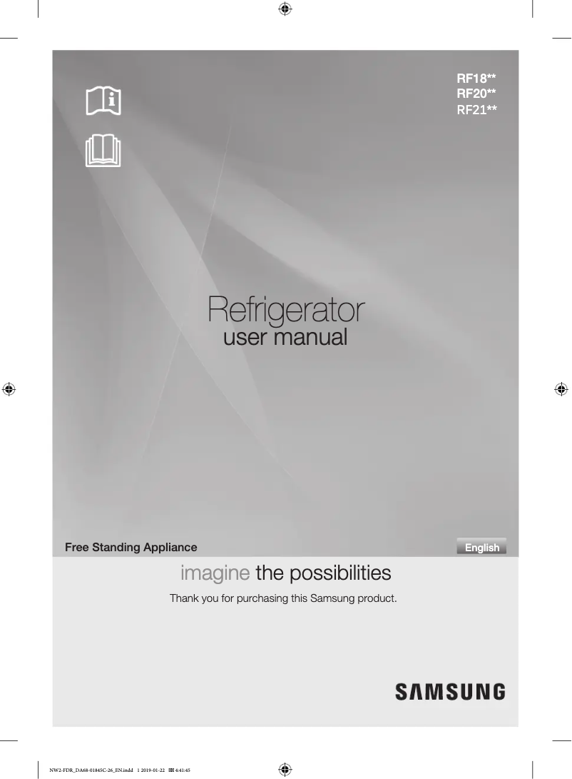 Image de la première page du manuel de l'appareil RF18HFENBWW