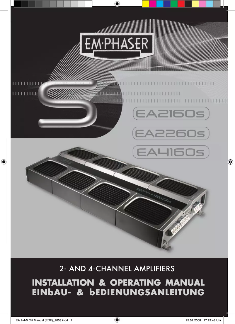 Image de la première page du manuel de l'appareil EA2260S