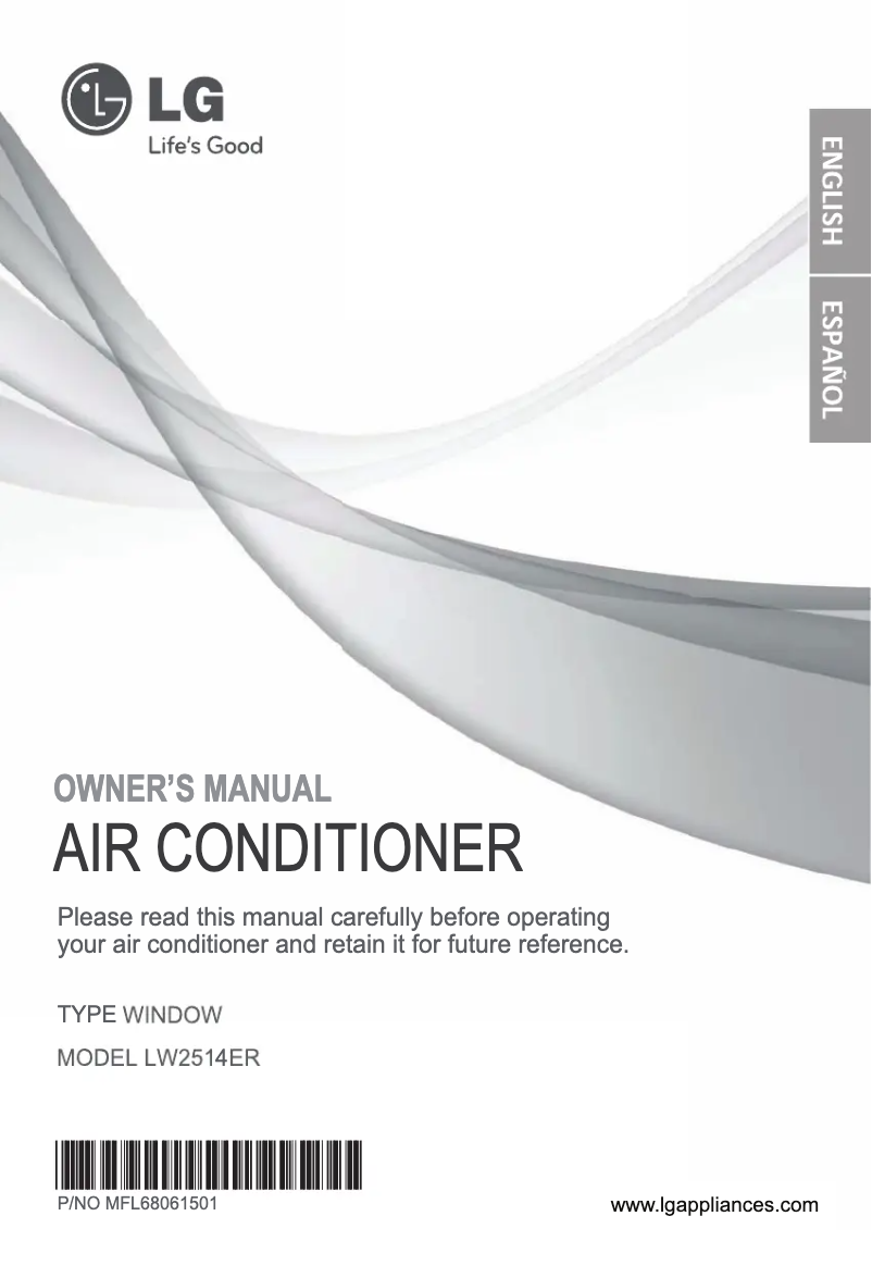 Image de la première page du manuel de l'appareil LW2514ER