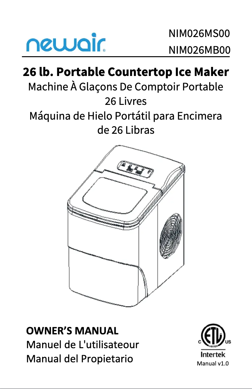 Page 1 de la notice Manuel utilisateur NewAir NIM026MB00
