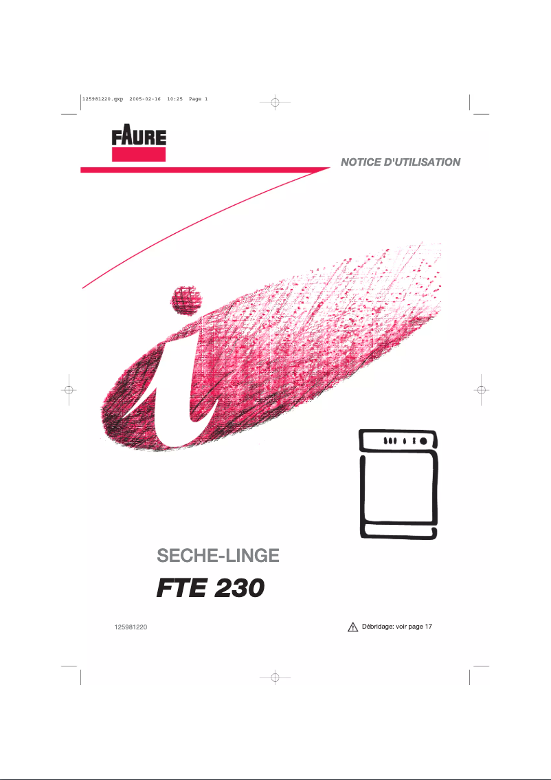 Page n°1 - Manuel utilisateur Faure FTE230